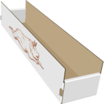 Tabuleiro de Leitão Com Impressão 76x18x14cm